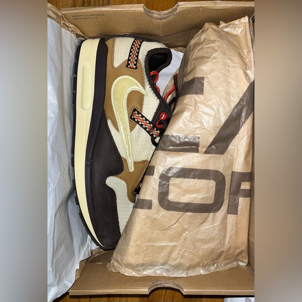 Men’s Nike Air Max 1 x Travis Scott Cactus Jack Baroque Brown Size 9 DO9392-200 - Picture 3 of 15